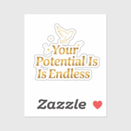 Your Potential Is Endless Dove Gold Motivation シール
