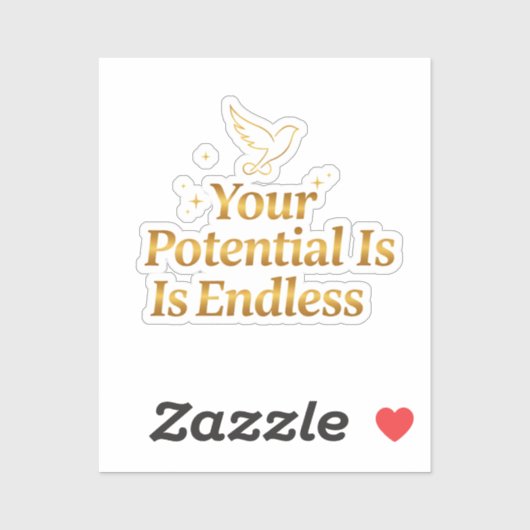 Your Potential Is Endless Dove Gold Motivation シール (シート)