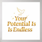 Your Potential Is Endless Dove Gold Motivation ポスター (正面)