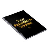 Your Potential Is Endless – Elegant Gold notebook  ノートブック (右側)