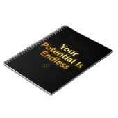 Your Potential Is Endless – Elegant Gold notebook  ノートブック (左側)