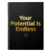 Your Potential Is Endless – Elegant Gold notebook ノートブック (正面)