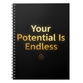 Your Potential Is Endless – Elegant Gold notebook  ノートブック