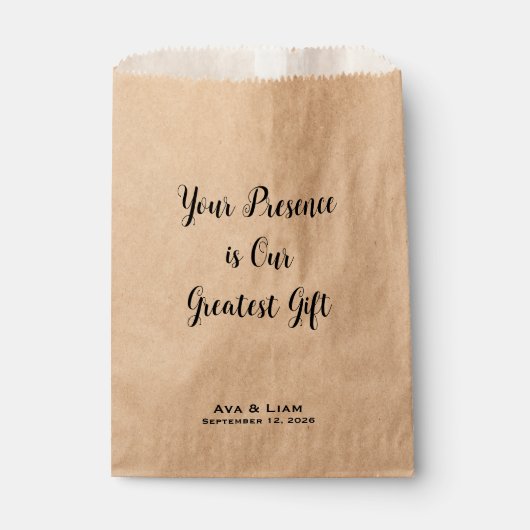 Your Presence is Our Greatest Gift フェイバーバッグ (正面)