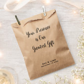 Your Presence is Our Greatest Gift フェイバーバッグ (クリップ留めされた状態)