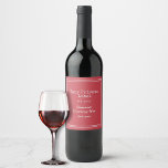 Your Private Label Homemade Strawberry Wine  ワインラベル<br><div class="desc">A vintage style strawberry red typography design with text templates that make it easy for you to add your own private label details. A specialty label for homemade strawberry wine.</div>