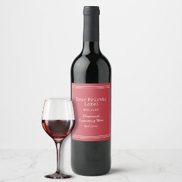 Your Private Label Homemade Strawberry Wine ワインラベル