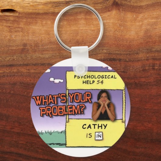 「YOUR PROBLEM?」 keychain キーホルダー (正面)