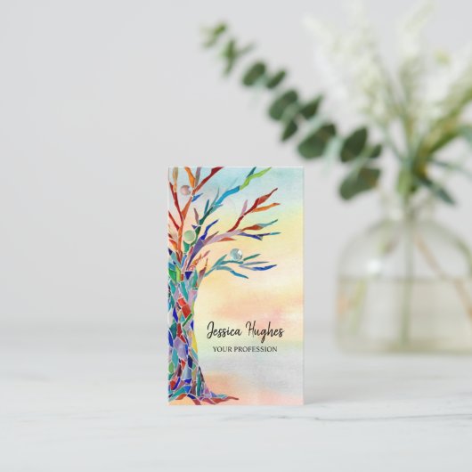 Your Professional カラフル Tree Business Card 名刺 (スタンド正面)