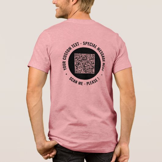 Your QR Code and Custom Text Personalized トライブレンドＴシャツ (裏面)