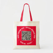 Your QR Code and Custom Text Tote Bag Example トートバッグ (正面)