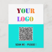 Your QR Code and Logo Promotional Business Flyers チラシ (正面)
