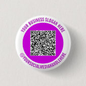 Your QR Code Info Social Media Promotional Button 缶バッジ (正面)
