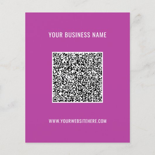 Your QR Code Name Website Colors Promotional Flyer チラシ (裏面)
