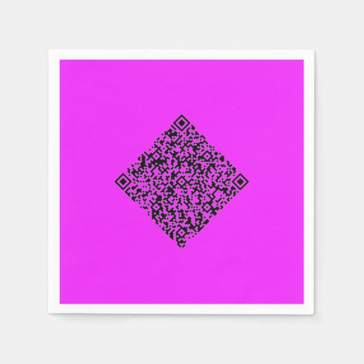 Your QR Code Party Napkins Example Custom Colors スタンダードカクテルナプキン (正面)