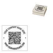 Your QR Code Scan Info Custom Text Rubber Stamp ラバースタンプ (押印)