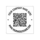 Your QR Code Scan Info Custom Text Rubber Stamp ラバースタンプ (インプリント)