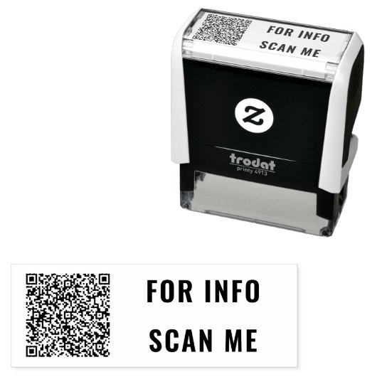 Your QR Code Scan Info Personalized Stamp Example セルフインキングスタンプ (インサイチュ)