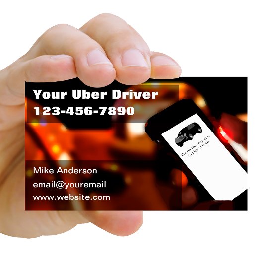 Your Ride Hailing Taxi Driver Business Cards 名刺