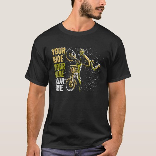 Your Ride Your Vibe Your Time Off roadヴィンテージMoto Tシャツ (正面)