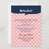 Your Rosieパーティー12行2辺カスタム 招待状 (裏面)