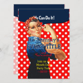 Your Rosieパーティー12行2辺カスタム 招待状 (正面/裏面)