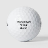 'Your Routine is Your Armor' Motivational Gift  ゴルフボール (正面)