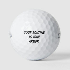 'Your Routine is Your Armor' Motivational Gift  ゴルフボール
