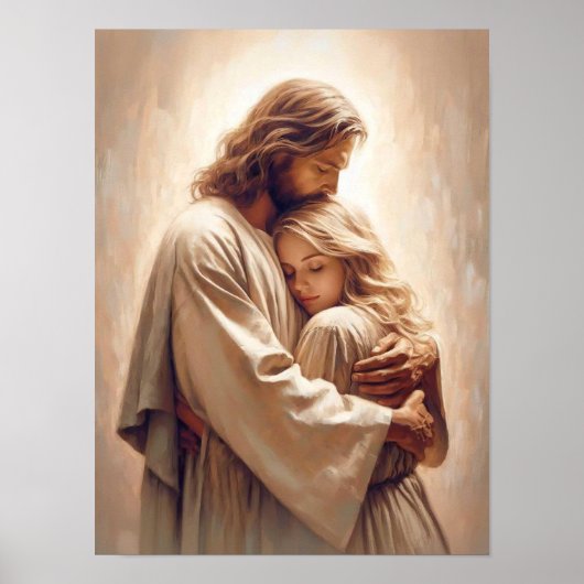 Your Saviour, Christian Painting, Jesus Hugging ポスター (正面)