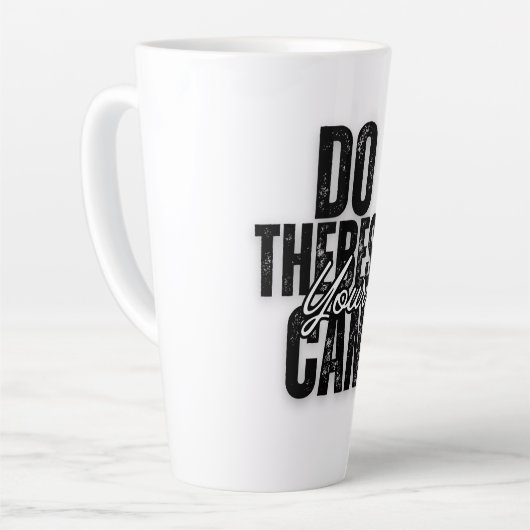 Your Script on Black カフェラテマグ (左アングル)