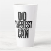 Your Script on Black カフェラテマグ (正面)