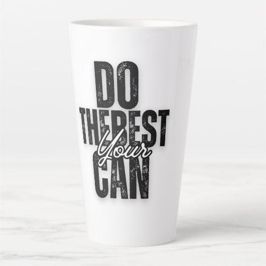 Your Script on Black カフェラテマグ (正面)