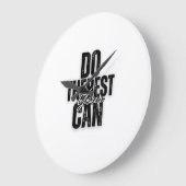 Your Script on Black ラージ壁時計 (傾斜)