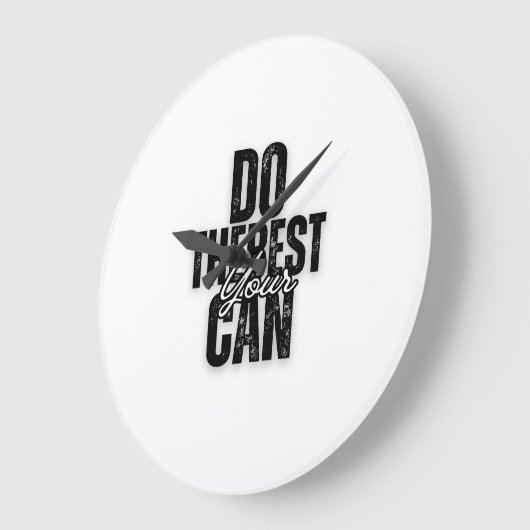 Your Script on Black ラージ壁時計 (傾斜)