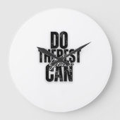 Your Script on Black ラージ壁時計 (正面)