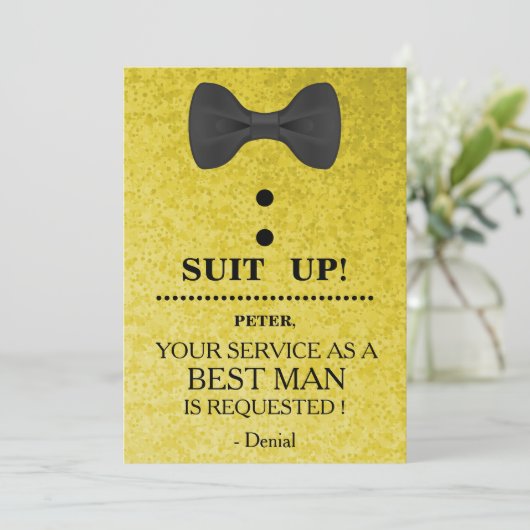 Your Service as a Best man Request Invitation 招待状 (スタンド正面)