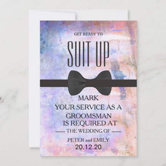 Your Service as a Groomsman招待状 招待状 (正面)