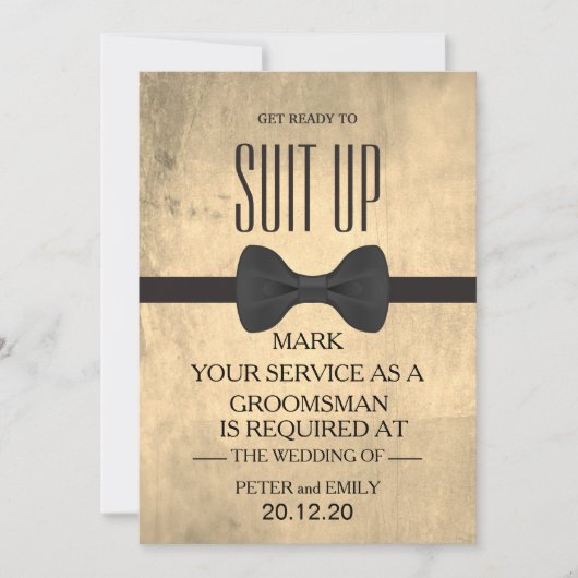 Your Service as a Groomsman招待状 招待状 (正面)