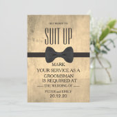 Your Service as a Groomsman招待状 招待状 (スタンド正面)