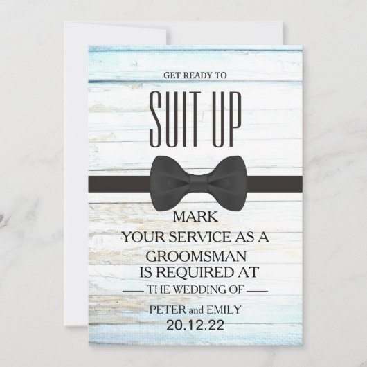 Your Service as a Groomsman招待状 招待状 (正面)