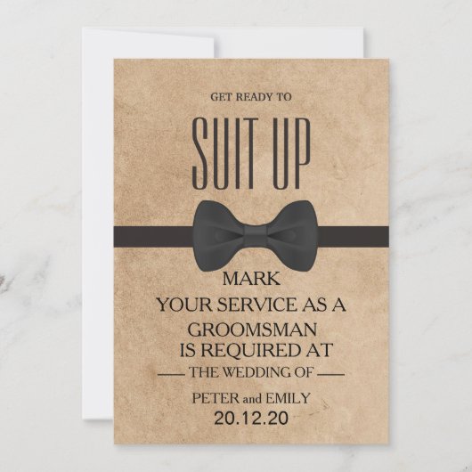 Your Service as a Groomsman招待状 招待状 (正面)