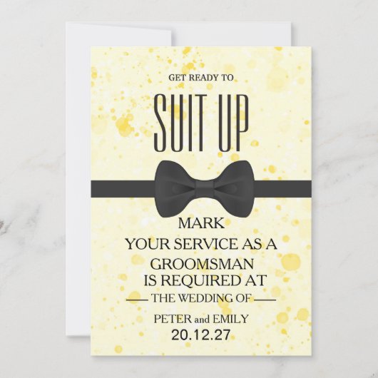 Your Service as a Groomsman招待状 招待状 (正面)