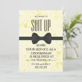 Your Service as a Groomsman招待状 招待状 (スタンド正面)
