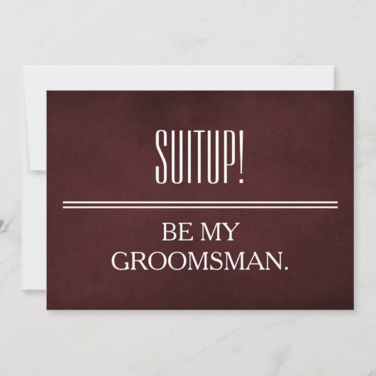 Your Service as a Groomsman招待状 招待状 (正面)