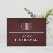 Your Service as a Groomsman招待状 招待状 (スタンド正面)