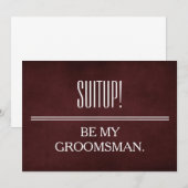 Your Service as a Groomsman招待状 招待状 (正面/裏面)