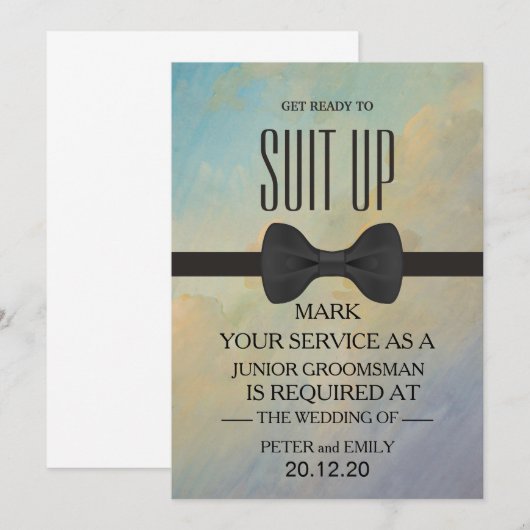 Your Service as a Groomsman招待状 招待状 (正面/裏面)