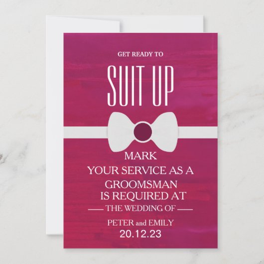 Your Service as a Groomsman招待状 招待状 (正面)
