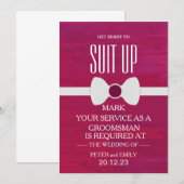 Your Service as a Groomsman招待状 招待状 (正面/裏面)