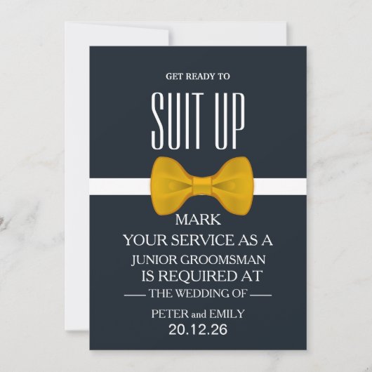 Your Service as a Groomsman招待状 招待状 (正面)